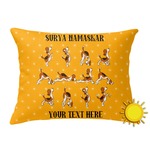 Yoga Dogs Sun Salutations Outdoor Throw Pillow (Rectangular) (Personalized)