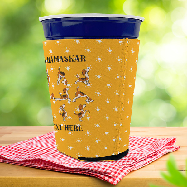Yoga Dogs Sun Salutations Party Cup Sleeves - with bottom - Lifestyle