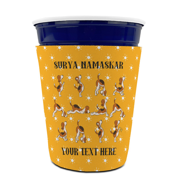 Yoga Dogs Sun Salutations Party Cup Sleeves - without bottom - FRONT (on cup)