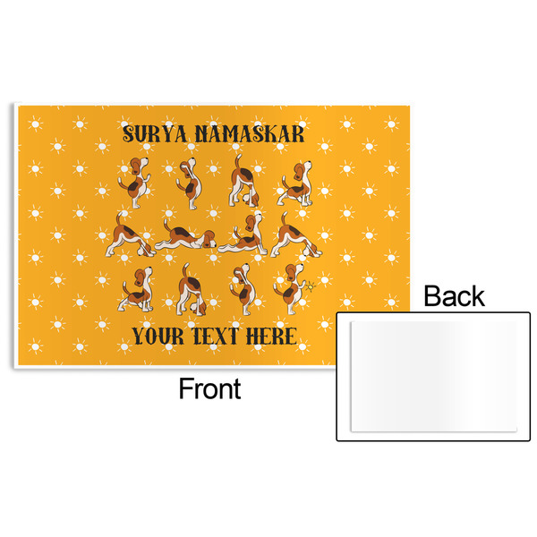 Yoga Dogs Sun Salutations Disposable Paper Placemat - Front & Back
