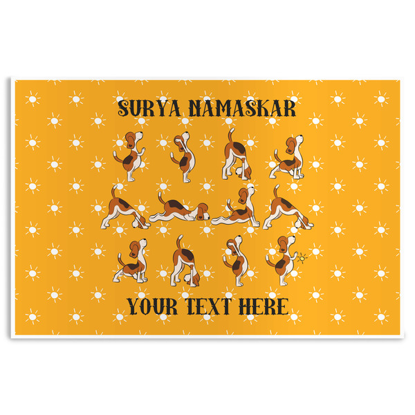 Custom Yoga Dogs Sun Salutations Disposable Paper Placemats (Personalized)