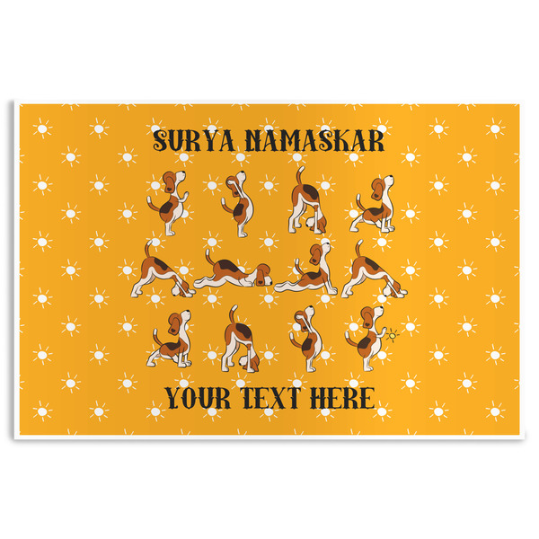 Custom Yoga Dogs Sun Salutations Disposable Paper Placemats (Personalized)