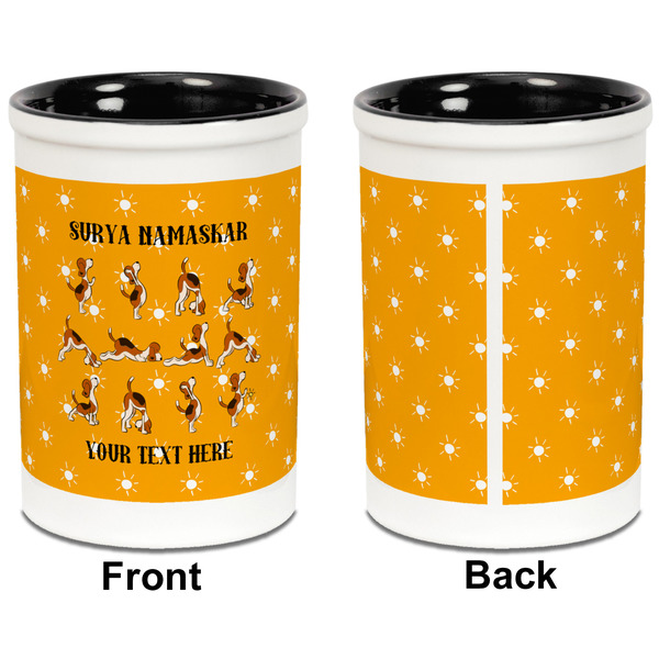 Yoga Dogs Sun Salutations Pencil Holder - Black - approval