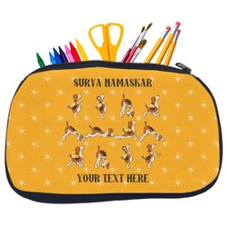 Yoga Dogs Sun Salutations Neoprene Pencil Case - Medium w/ Name or Text
