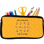 Yoga Dogs Sun Salutations Neoprene Pencil Case - Small w/ Name or Text