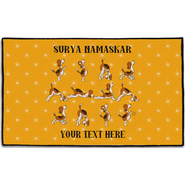 Custom Yoga Dogs Sun Salutations Door Mat - 60"x36" (Personalized)