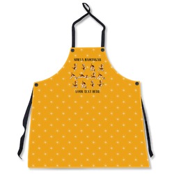 Yoga Dogs Sun Salutations Apron Without Pockets w/ Name or Text