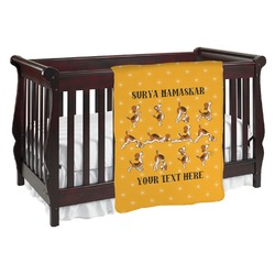 Yoga Dogs Sun Salutations Baby Blanket (Personalized)