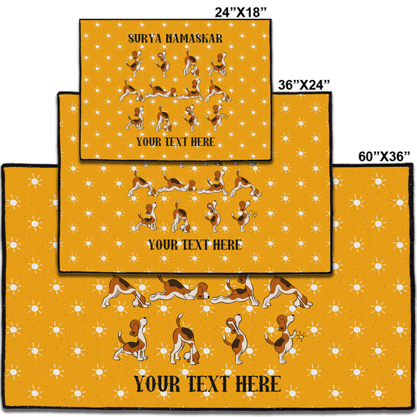 Yoga Dogs Sun Salutations Personalized Door Mat - Group Parent IMF