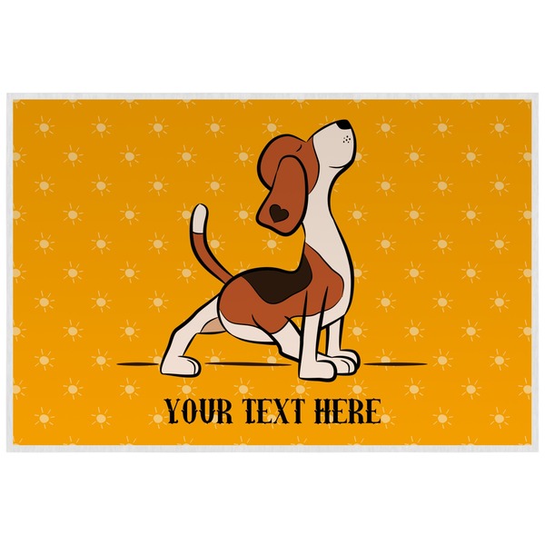 Yoga Dogs Sun Salutations Personalized Placemat (Back)