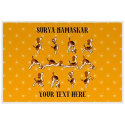 Yoga Dogs Sun Salutations Laminated Placemat w/ Name or Text