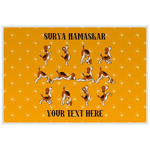 Custom Yoga Dogs Sun Salutations Laminated Placemat w/ Name or Text