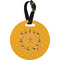 Yoga Dogs Sun Salutations Personalized Round Luggage Tag