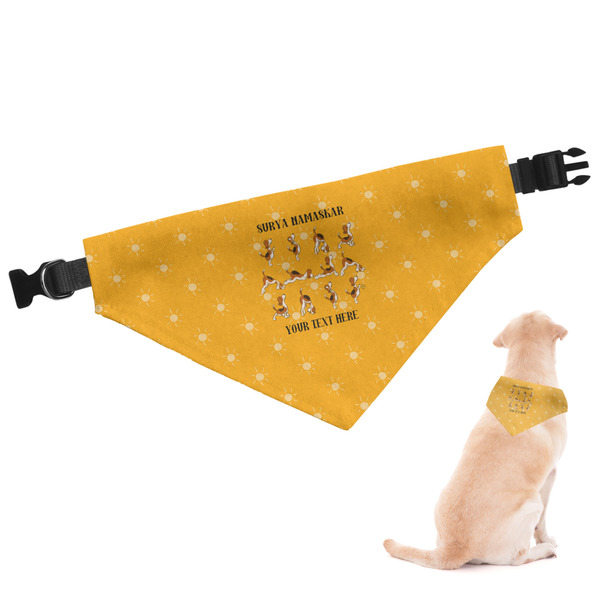 Custom Yoga Dogs Sun Salutations Dog Bandana - XLarge (Personalized)