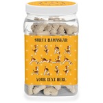 Yoga Dogs Sun Salutations Dog Treat Jar (Personalized)