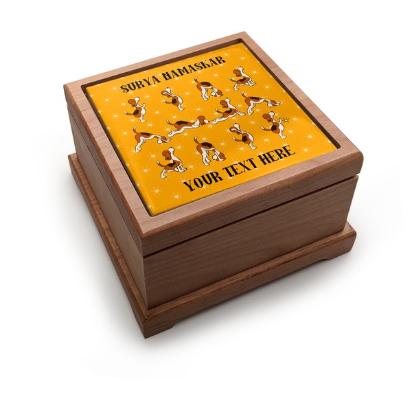 Custom Yoga Dogs Sun Salutations Pet Urn (Personalized)