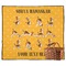 Yoga Dogs Sun Salutations Picnic Blanket - Flat - With Basket