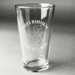 Yoga Dogs Sun Salutations Pint Glass - Engraved (Single) (Personalized)