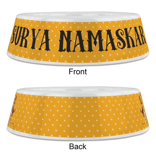 Yoga Dogs Sun Salutations Plastic Pet Bowls - Large - APPROVAL