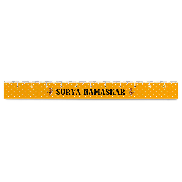 Yoga Dogs Sun Salutations Plastic Ruler - 12" - FRONT