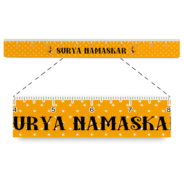 Custom Yoga Dogs Sun Salutations Plastic Ruler - 12" (Personalized)