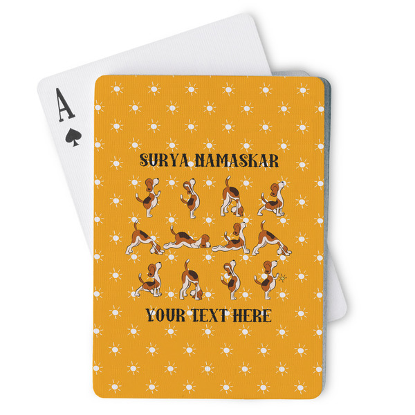 Custom Yoga Dogs Sun Salutations Playing Cards (Personalized)