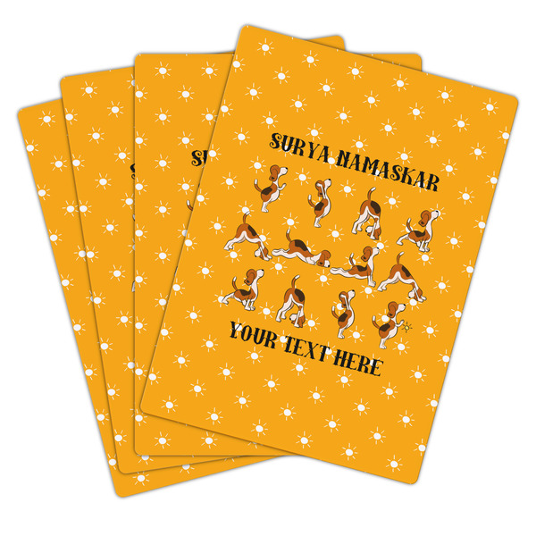 Yoga Dogs Sun Salutations Playing Cards - Hand Back View