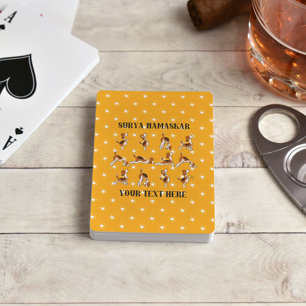 Yoga Dogs Sun Salutations Playing Cards - In Context