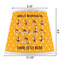 Yoga Dogs Sun Salutations Poly Film Empire Lampshade - Dimensions