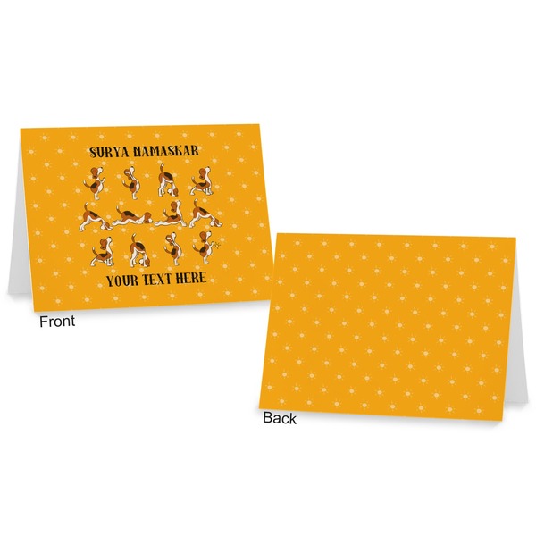 Yoga Dogs Sun Salutations Postcard - Front and Back
