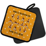 Yoga Dogs Sun Salutations Pot Holder w/ Name or Text