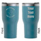 Yoga Dogs Sun Salutations RTIC Tumbler - Dark Teal - Double Sided - Front & Back