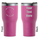 Yoga Dogs Sun Salutations RTIC Tumbler - Magenta - Laser Engraved - Double-Sided (Personalized)