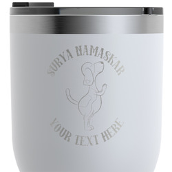 Yoga Dogs Sun Salutations RTIC Tumbler - White - Engraved Front (Personalized)