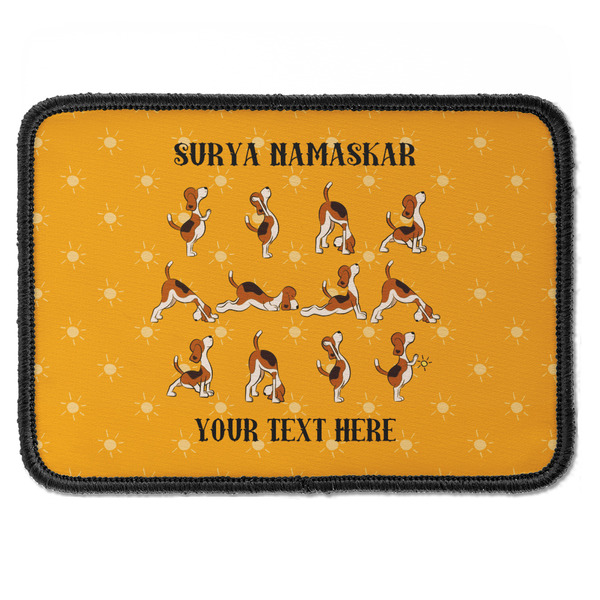 Yoga Dogs Sun Salutations Rectangle Patch