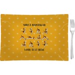 Yoga Dogs Sun Salutations Rectangular Glass Appetizer / Dessert Plate - Single or Set (Personalized)