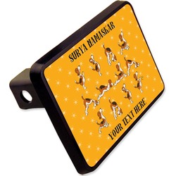 Yoga Dogs Sun Salutations Rectangular Trailer Hitch Cover - 2" (Personalized)