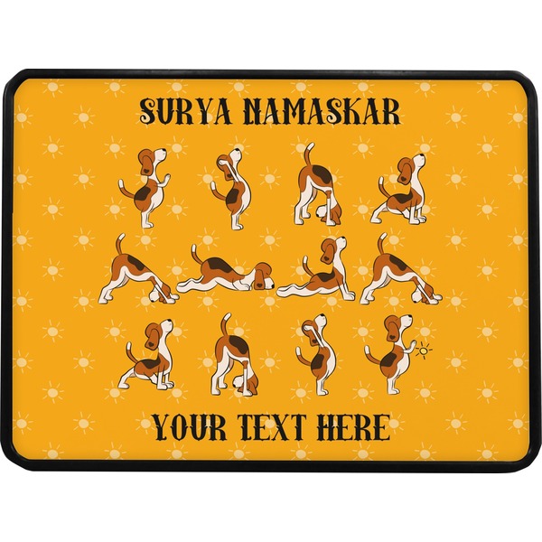 Yoga Dogs Sun Salutations Rectangular Car Hitch Cover w/ FRP Insert