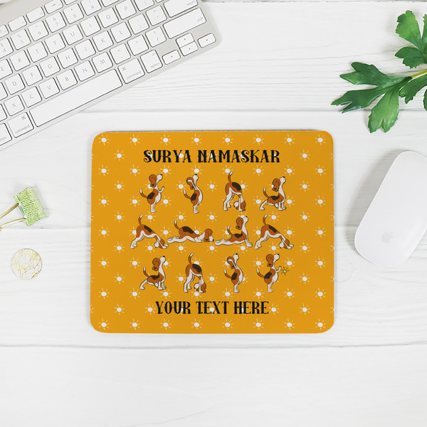 Yoga Dogs Sun Salutations Rectangular Mouse Pad - LIFESTYLE 2
