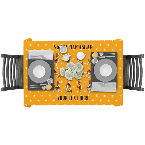 Yoga Dogs Sun Salutations Rectangular Tablecloths - LIFESTYLE