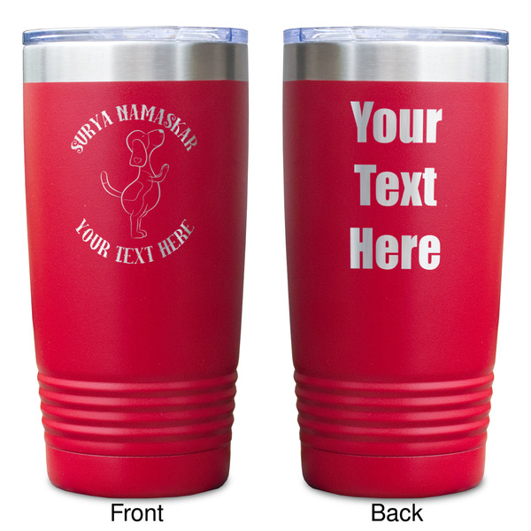 Yoga Dogs Sun Salutations Red Polar Camel Tumbler - 20oz - Double Sided - Approval