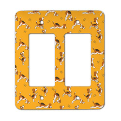 Yoga Dogs Sun Salutations Rocker Style Light Switch Cover - Two Switch