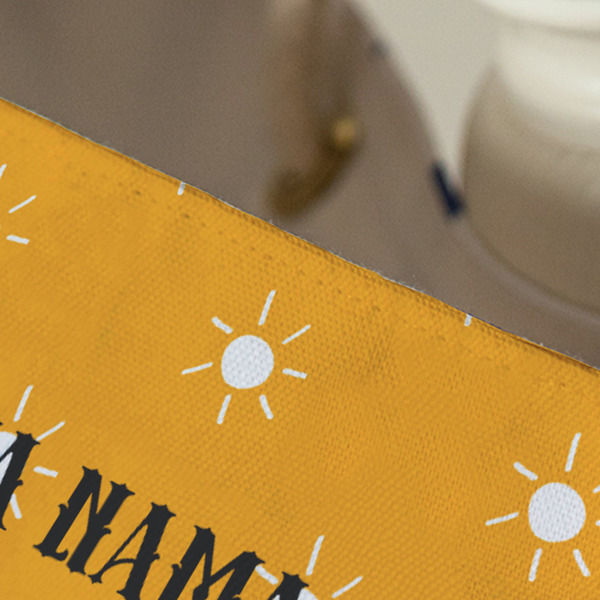 Yoga Dogs Sun Salutations Large Rope Tote - Close Up View