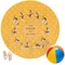 Yoga Dogs Sun Salutations Round Beach Towel