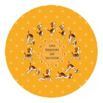 Yoga Dogs Sun Salutations Round Decal