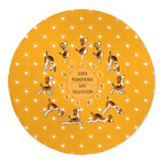 Yoga Dogs Sun Salutations 5' Round Indoor Area Rug