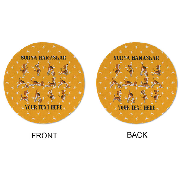 Yoga Dogs Sun Salutations Round Linen Placemats - APPROVAL (double sided)