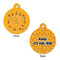 Yoga Dogs Sun Salutations Round Pet ID Tag - Large - Approval