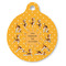 Yoga Dogs Sun Salutations Round Pet ID Tag - Large - Front