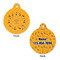 Yoga Dogs Sun Salutations Round Pet Tag - Front & Back